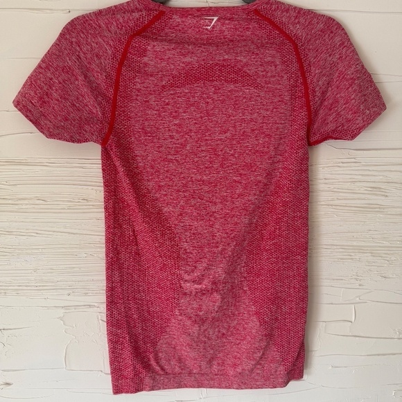 Gymshark Vital Seamless T-Shirt Pinkish Red | Size Small - Picture 3 of 4